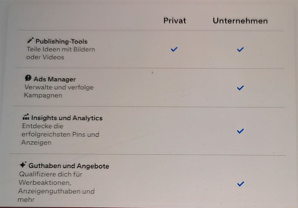 Ein Pinterest Business Account schenkt dir verschiedene Vorteile und Zugriffe auf Tools
